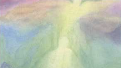 A watercolor veil painting