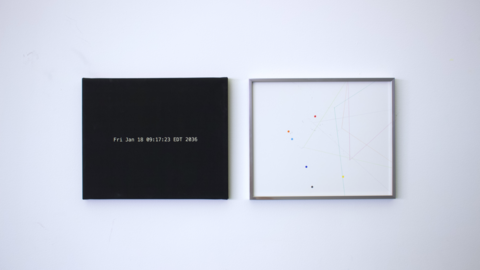 Two boxes, one black and one white