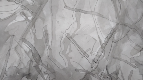Abstract grey painting