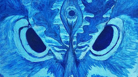 Abstract blue sketch