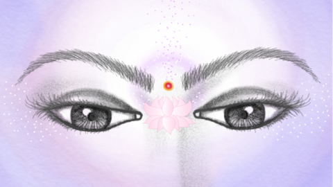 Eyes and flower