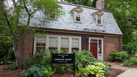 Small brick two-story house