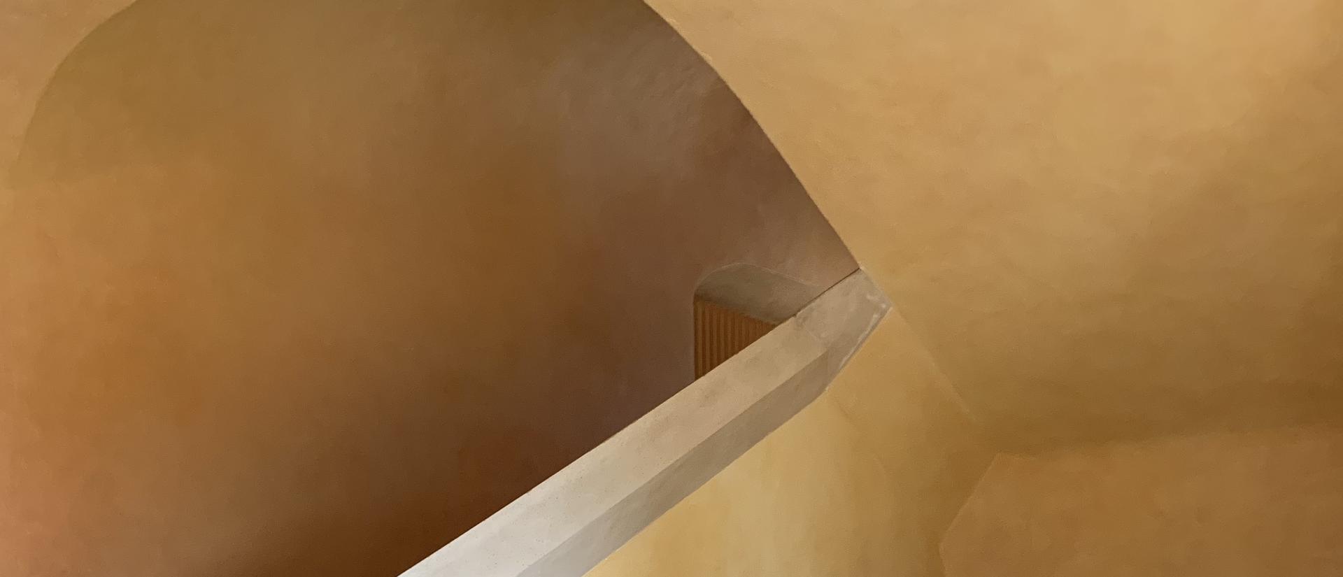 A painted hallway inside the Goetheanum