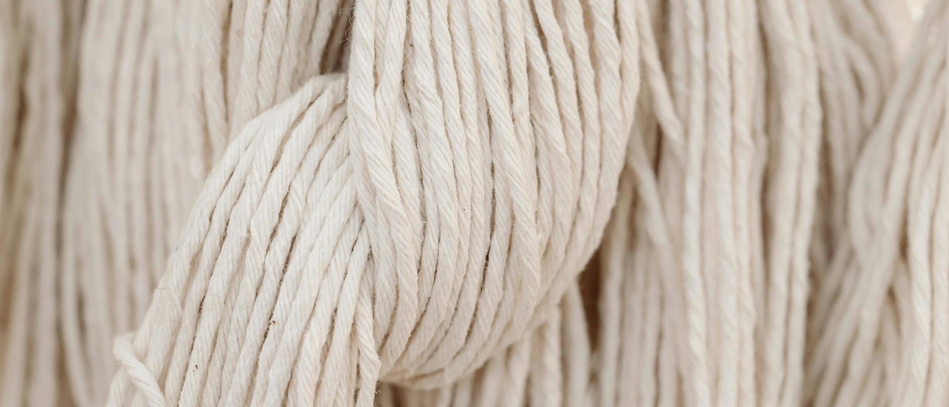 Bundle of white yarn